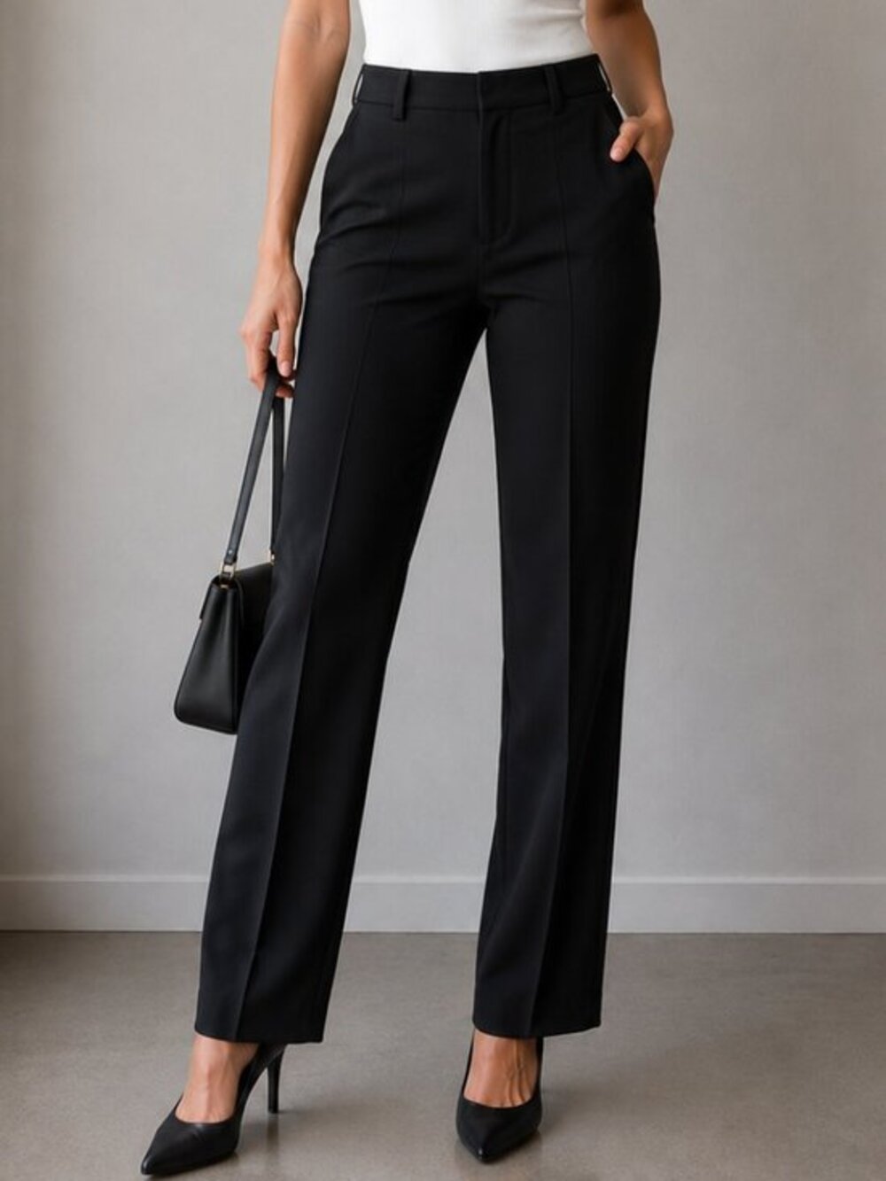 Zara Pants Womens Black Dress Bottom Trousers Work Formal size M great condition